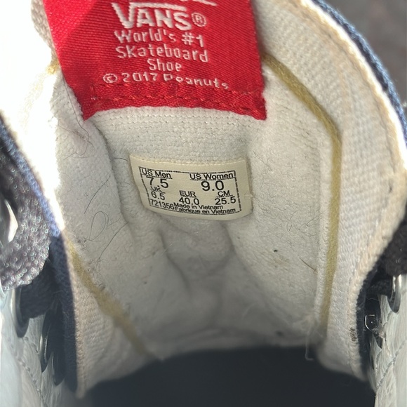 Vans Sk8 hi reissue Peanuts Snoopy Flying Aces size men’s 2.7 women’s 9 - Picture 10 of 15